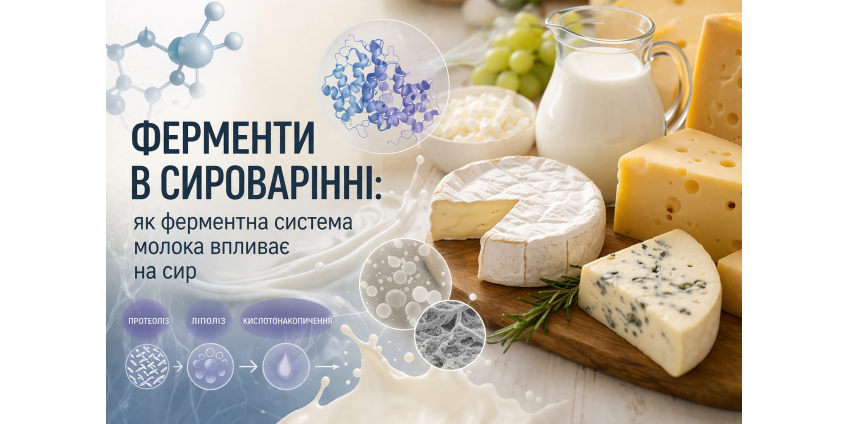 Ферменти в сироварінні: як ферментна система молока впливає на сир